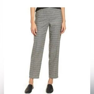 XL Eileen Fisher plaid houndstooth wool blend ankle pants